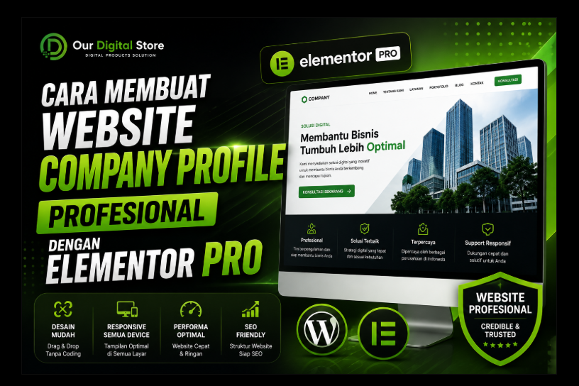Cara membuat website company profile profesional dengan Elementor Pro
